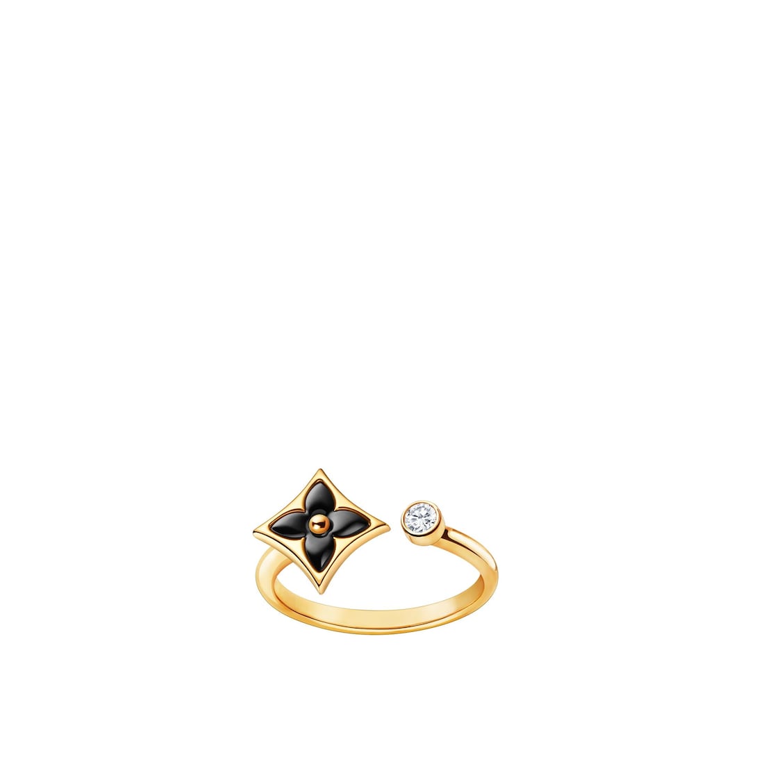 Color Blossom Mini Star Ring, Yellow Gold, Onyx And Diamond - Categories |  LOUIS VUITTON